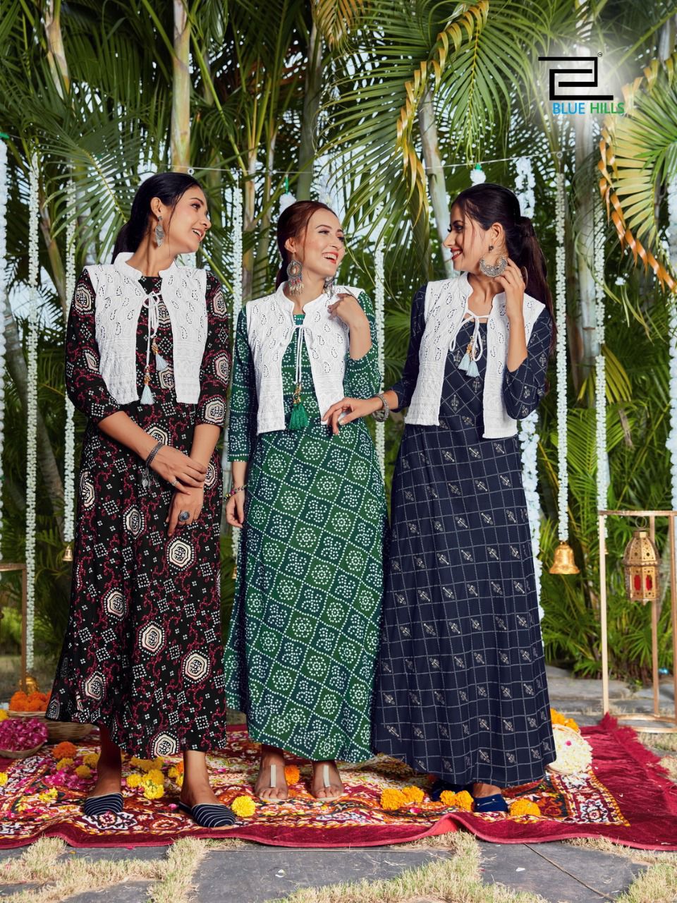 Blue Hills Stopwatch Latest Ethnic Wear Rayon Anarkali Kurti With Koti Collection